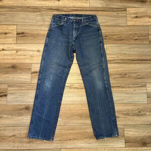 Men's VTG Wrangler Western Denim Jeans SZ 34x34 Blue USA Made 13MWZPW Cowboy
